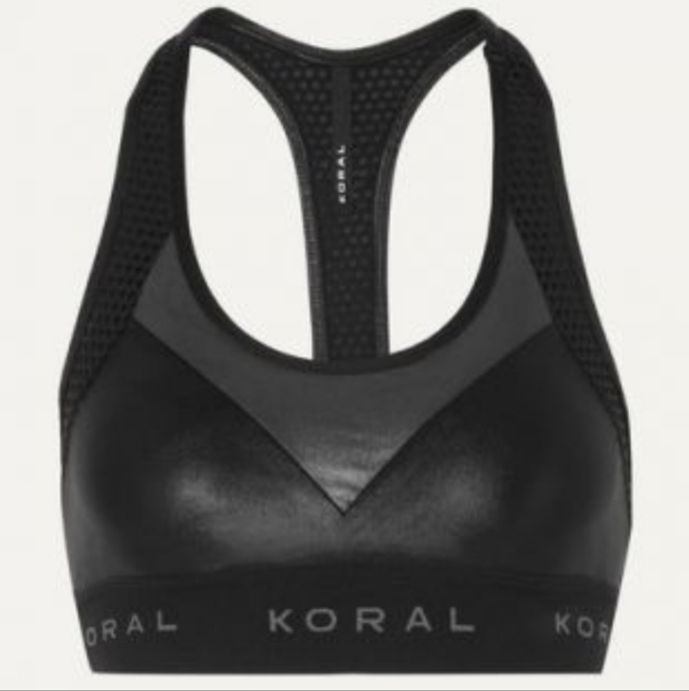 Koral Emblem Versatility Mesh-Paneled Stretch Sports Bra Size S EUC - Picture 2 of 7